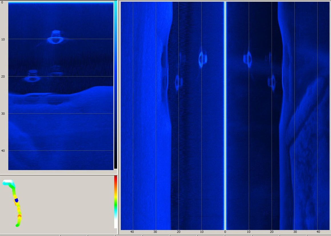 Scan of outlet towers of hydropower plant